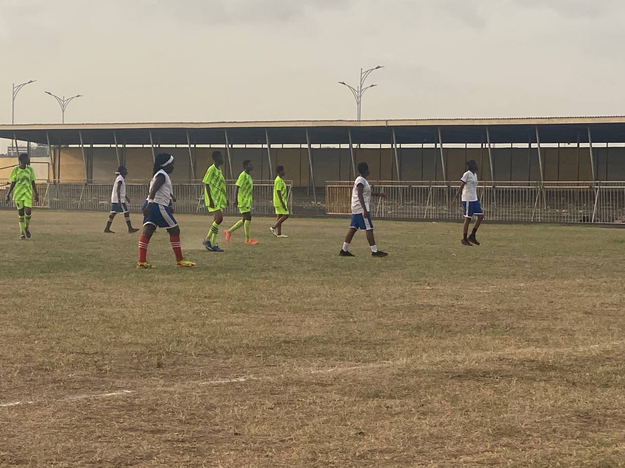 Children playing football
