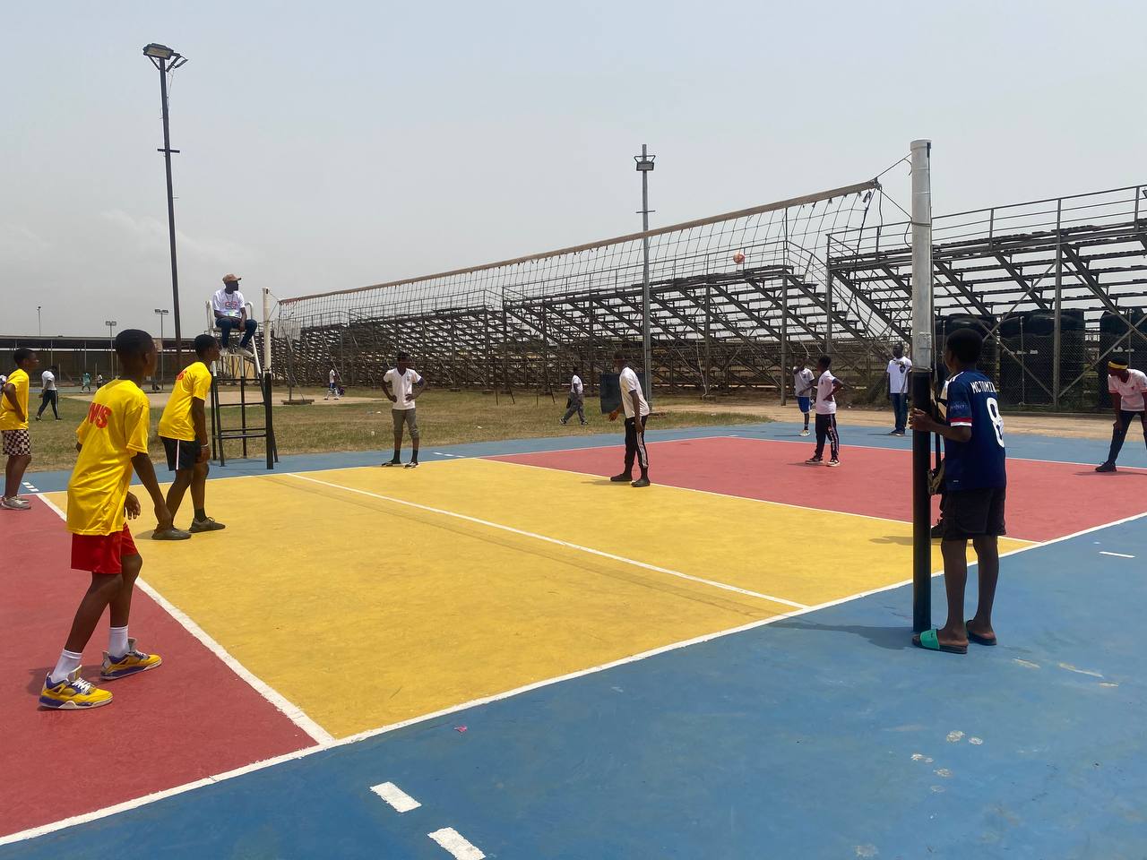 Youth players training together